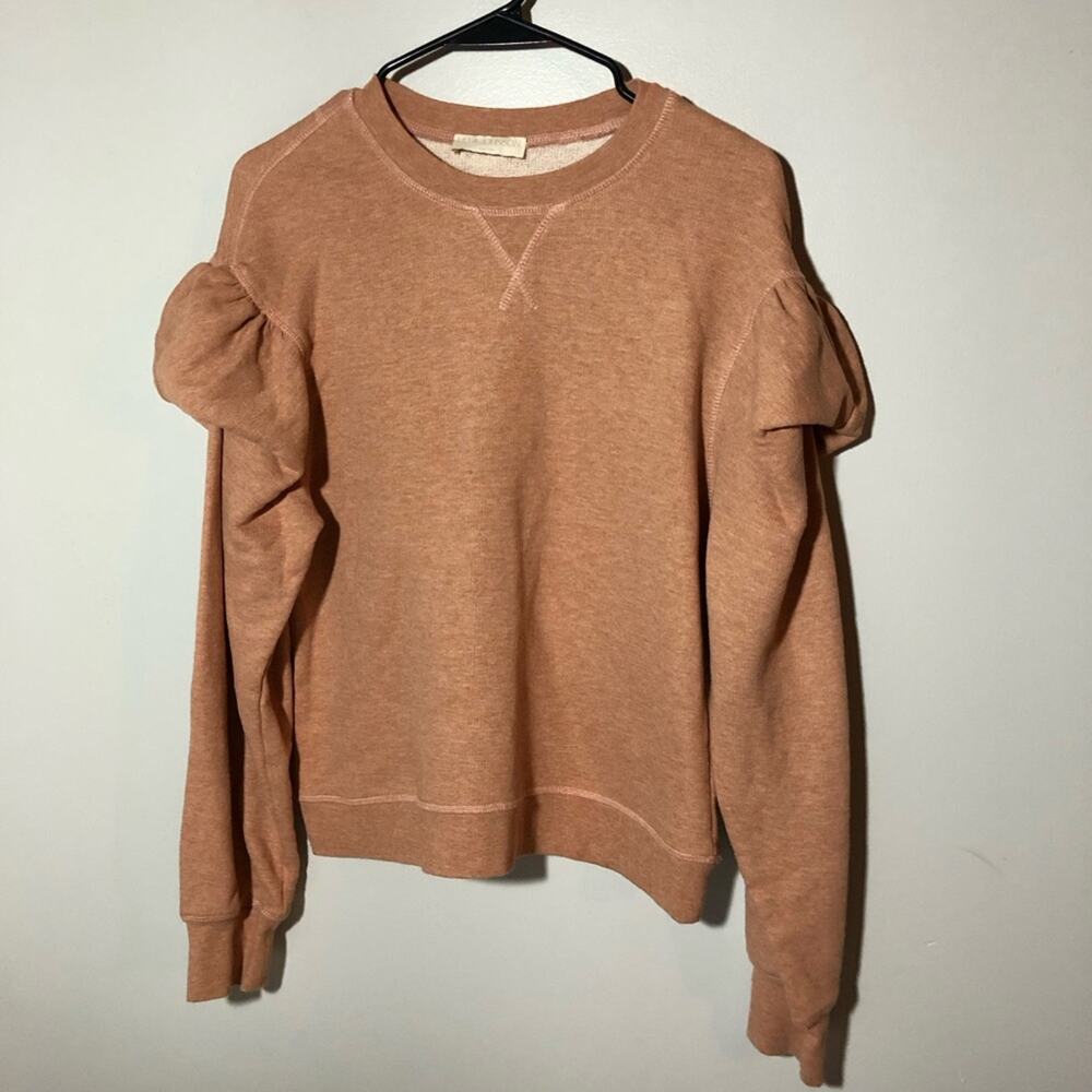 Ulla Johnson Pilar pullover womens M puff sleeve sweatshirt organic cotton blend